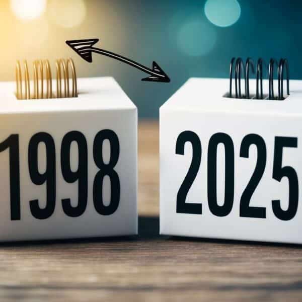 Quem nasceu em 1998 tem quantos anos em 2025?