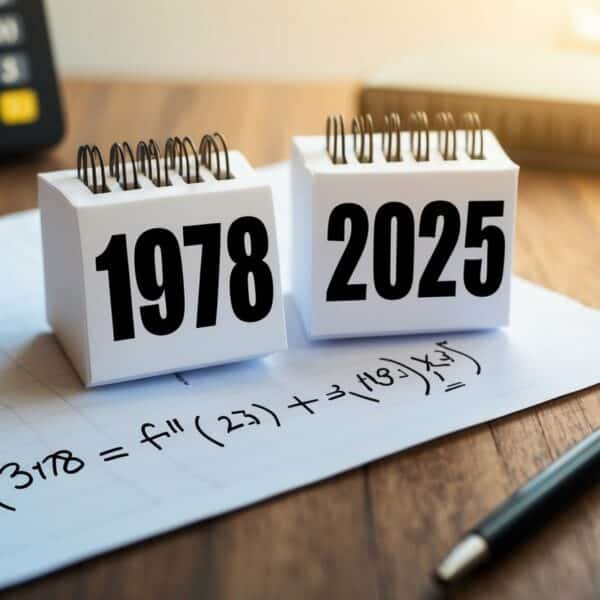 Quem nasceu em 1978 tem quantos anos em 2025?