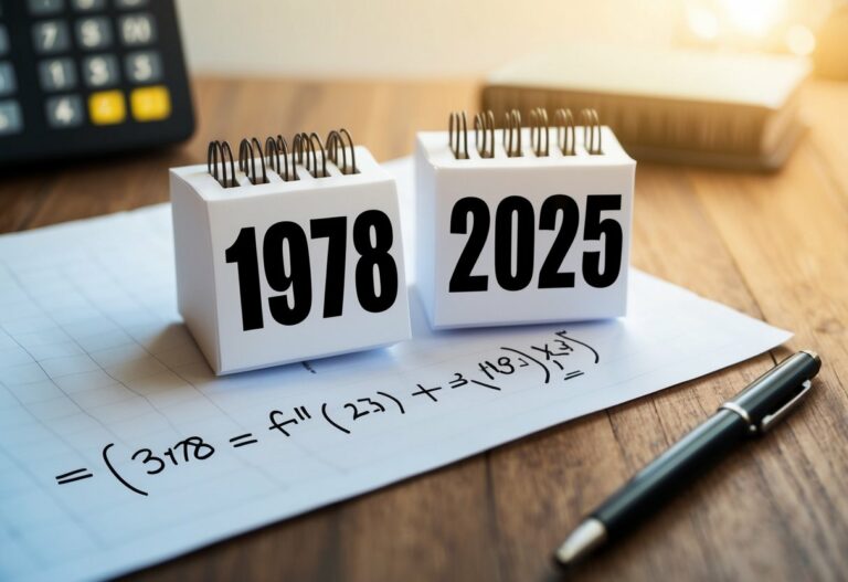 Quem nasceu em 1978 tem quantos anos em 2025?