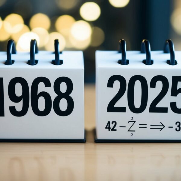 Quem nasceu em 1968 tem quantos anos em 2025?